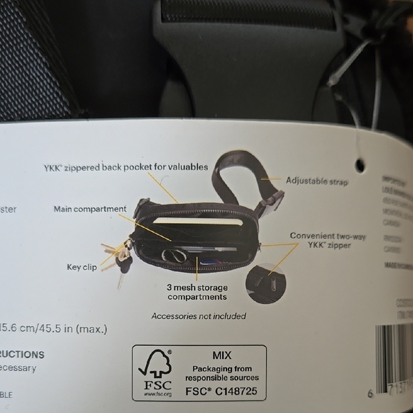 Lolë Black Fleece Belt Bag - Picture 3 of 4